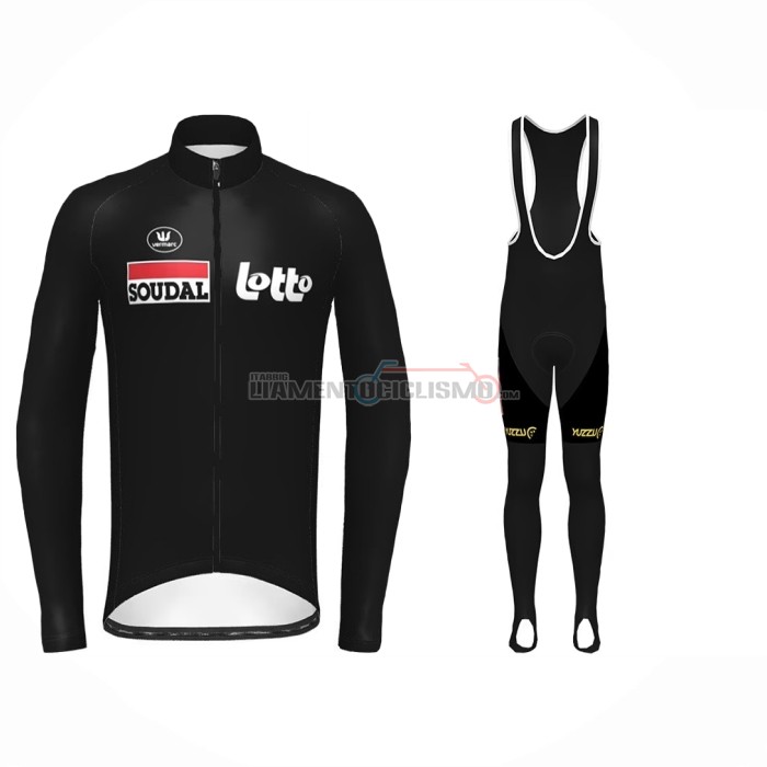 Abbigliamento Ciclismo Lotto Soudal Manica Lunga 2022 Nero